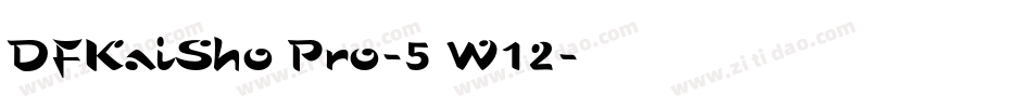 DFKaiSho Pro-5 W12字体转换